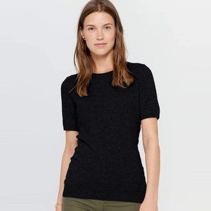 State Cashmere Crewneck Short Sleeve Sweater